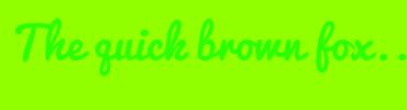 Image with Font Color 28FF00 and Background Color 92FF00